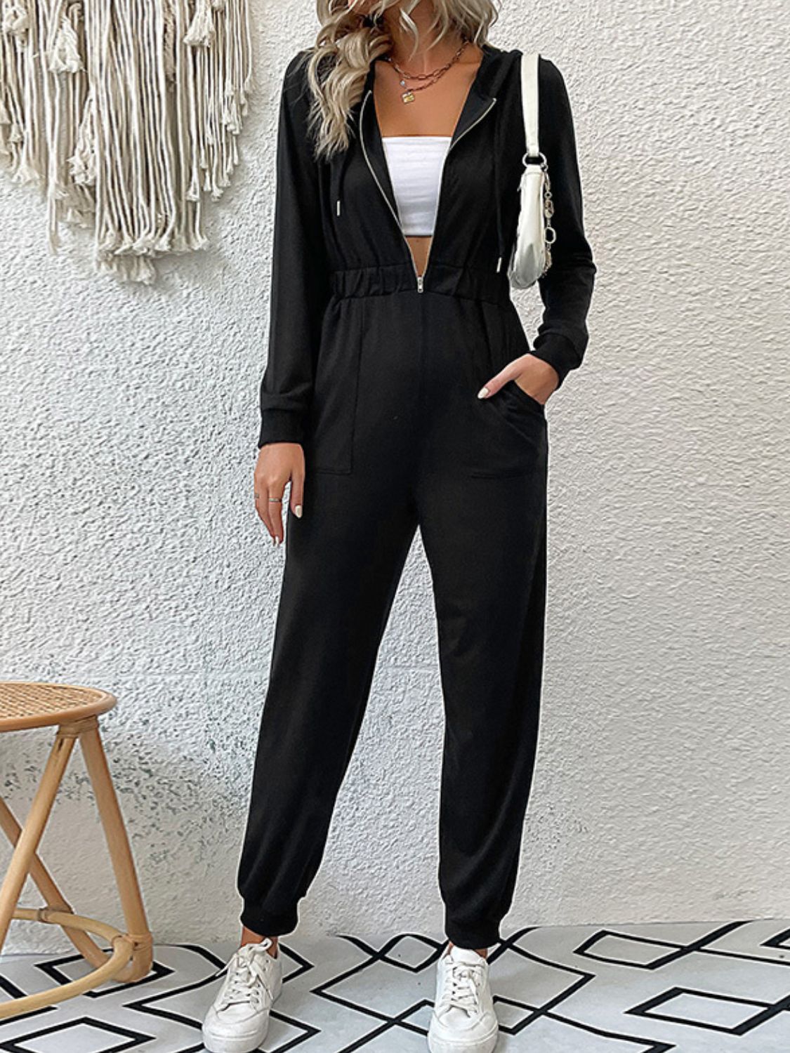 Malia Hooded Jogger Jumpsuit